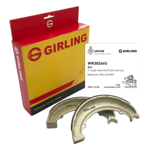 Girling brake shoes bsa a7 - 7",