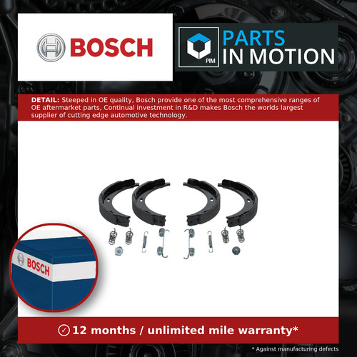 Handbrake shoes set - handbrake, 0986487582