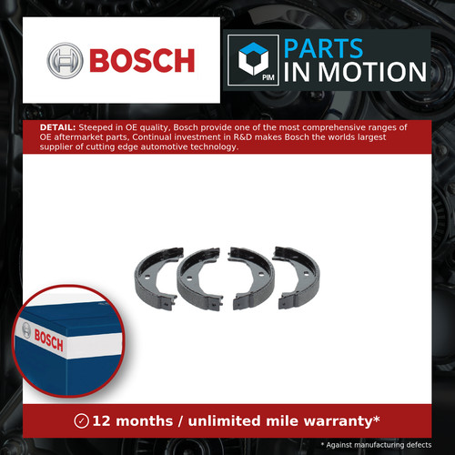 Handbrake shoes set 0986487608 - shoes,